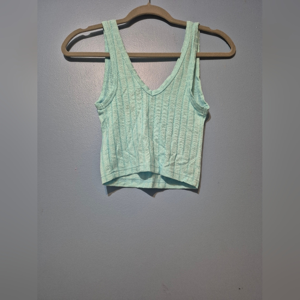 NOBO Light Mint Ribbed V-Neck Tank - Picture 3 of 4